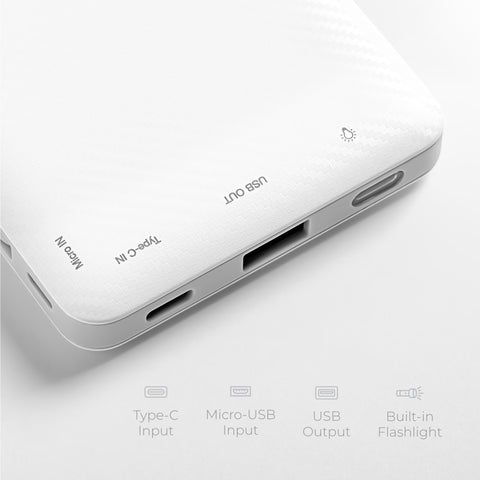 10,000 mAh Built in Cables Power Bank