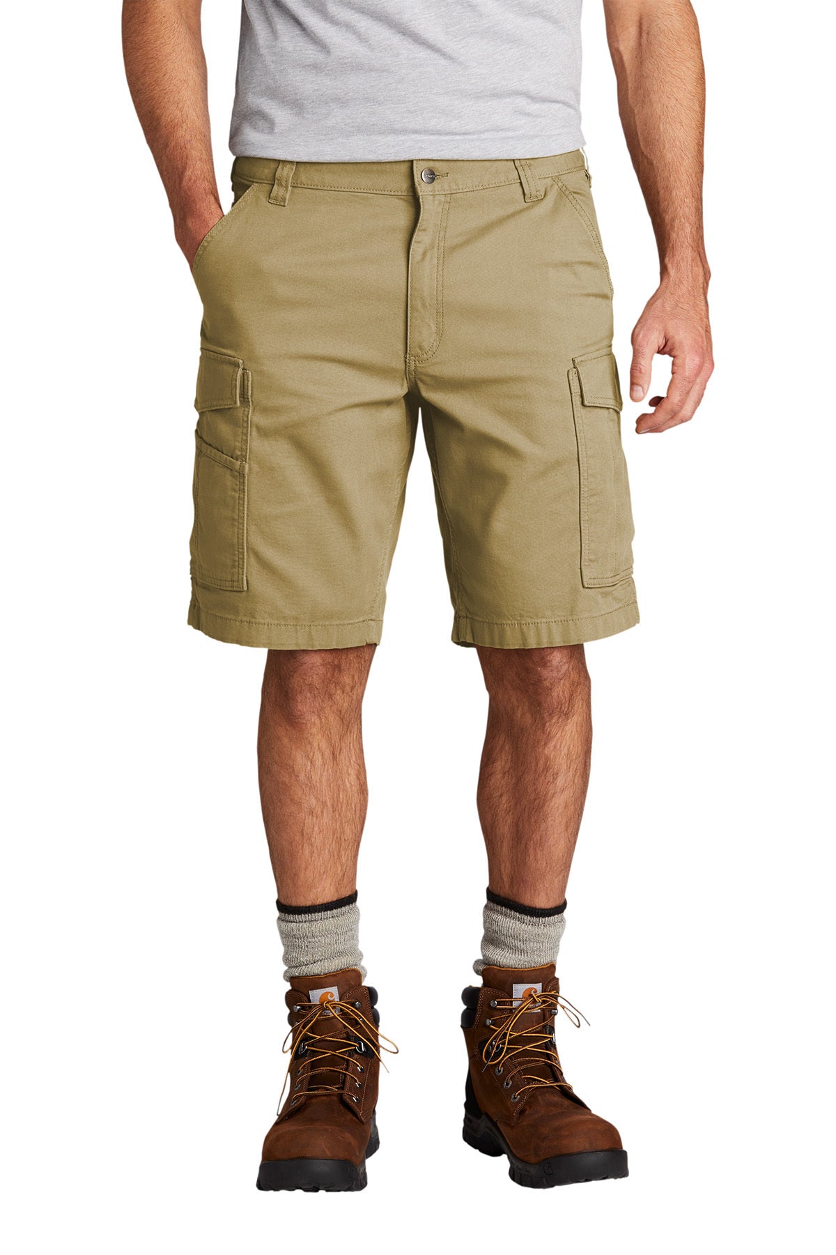 Carhartt Tan Cargo Shorts With Hook and order Loop Pockets Size 38