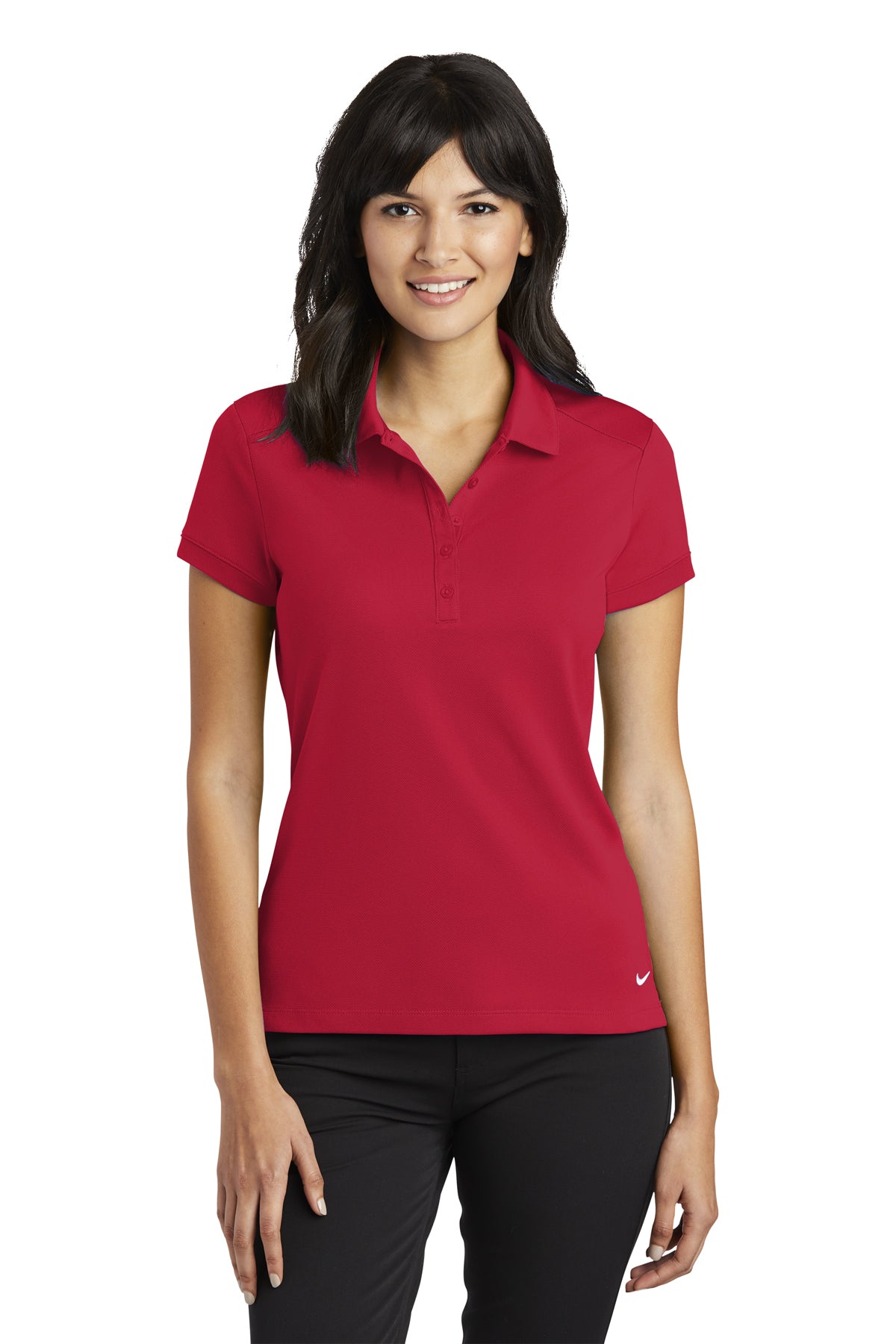 Womens Small (Navy,Royal,Red) 2-Button Placket Short Sleeve