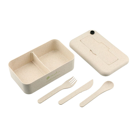 Bamboo Fiber Lunch Box with Utensils