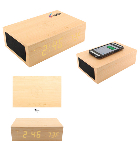 Alarm Clock with charging and wireless speaker