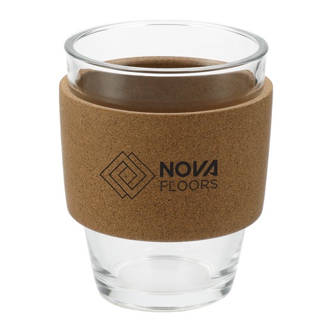 Brooklyn Glass cup with Cork Band 12oz