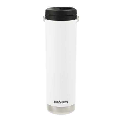 Klean Kanteen, White, Insulated 16oz TKWide Bottle — Dave's Coffee
