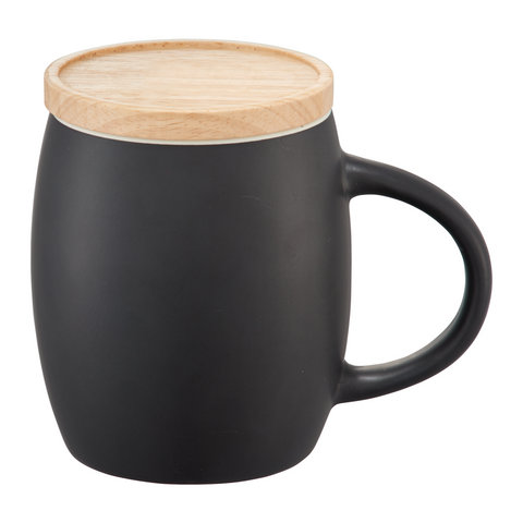 Hearth Ceramic Mug with Wood Lid/Coaster 15oz