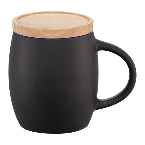 Hearth Ceramic Mug with Wood Lid/Coaster 15oz