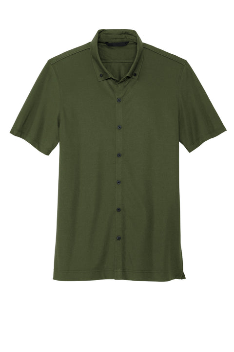 MERCER+METTLE™ Stretch Pique Full-Button Polo
