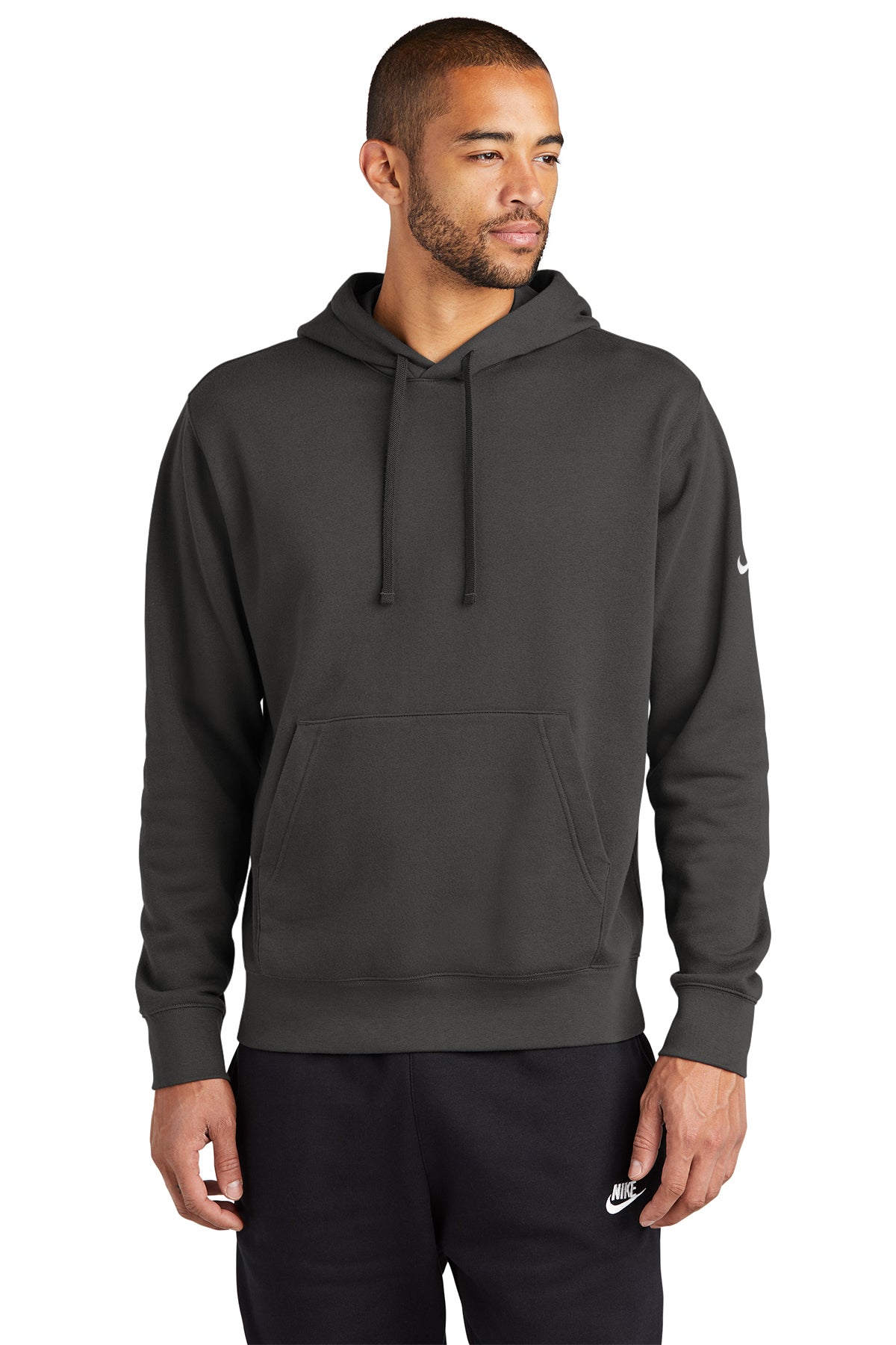 Nike club pullover hoodie grey hot sale