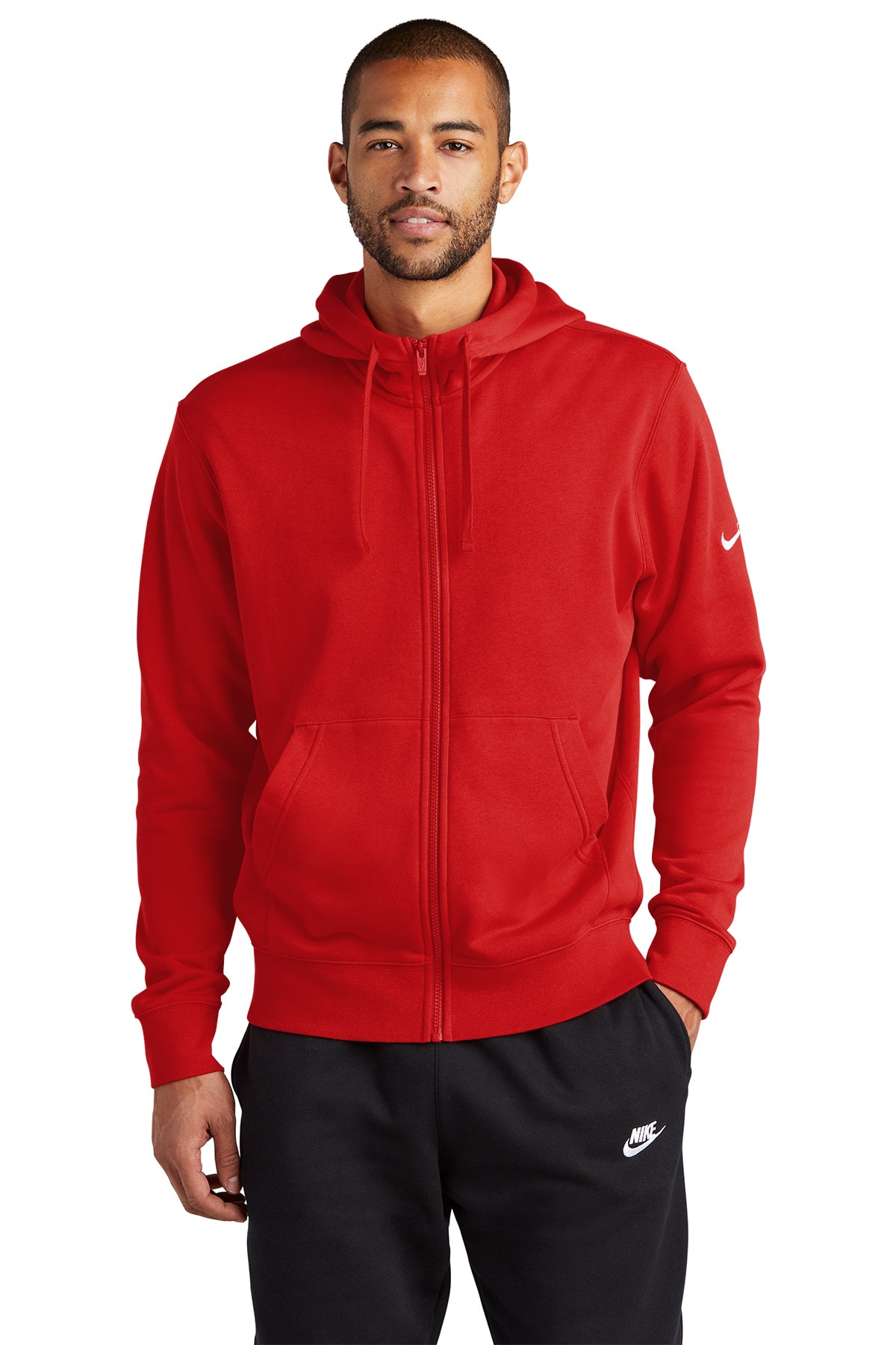 Nike Club Fleece Sleeve Swoosh Full Zip Hoodie InTandem Promotions