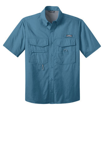 Eddie Bauer Short Sleeve Fishing Shirt Blue Gill / X-Small