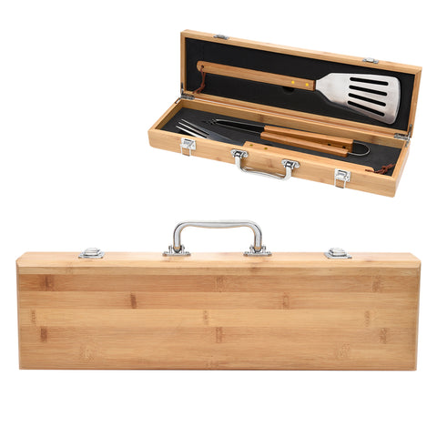 Grill Set in a Bamboo case