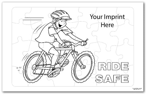 Coloring Tray Puzzle - Bike Safety