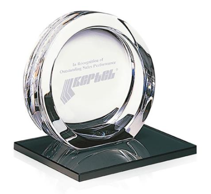 High Tech Award on Black Glass Base - Small