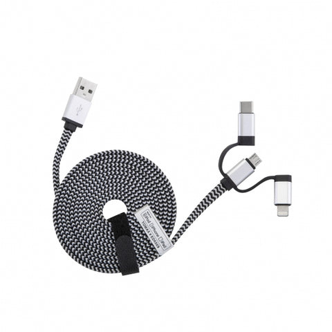Apple Certified 3-in-1 Flat Charging Cable