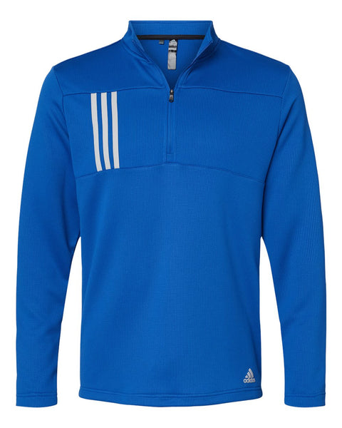Adidas - 3-Stripes Double Knit Quarter-Zip Pullover
