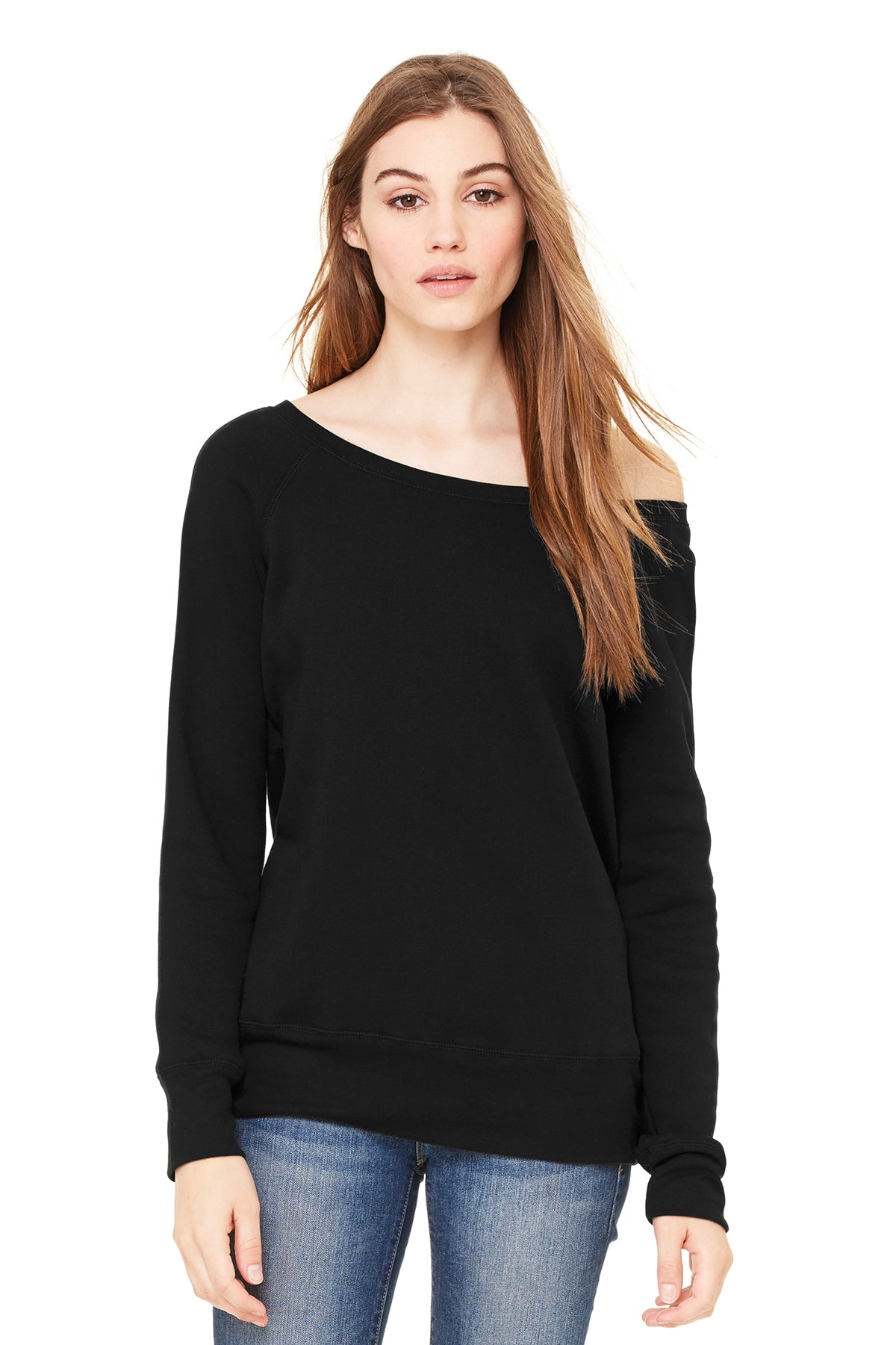 BELLA CANVAS Women s Sponge Fleece Wide Neck Sweatshirt