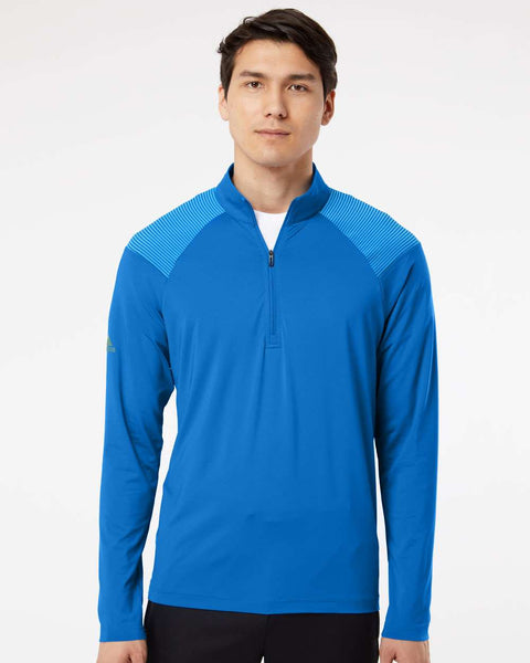 Adidas - Shoulder Stripe Quarter-Zip Pullover