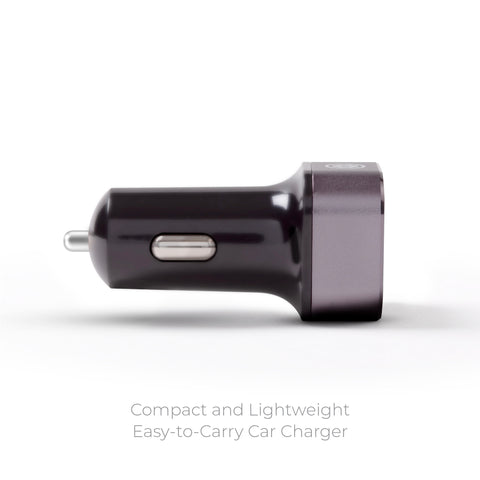 Dual USB-C (20W) + USB-A (12W) Fast-Charging (Max 32W) Output Port Car Charger