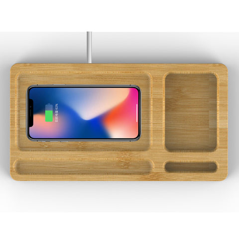 BAMBOO WIRELESS CHARGER TRAY