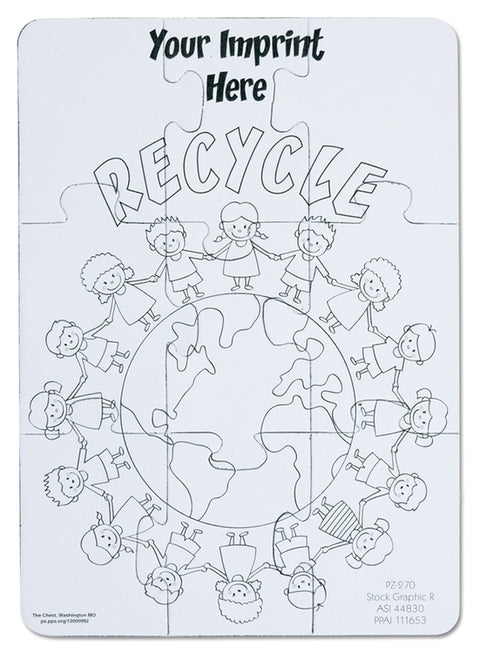 Coloring Puzzles - Stock Graphics - Recycle