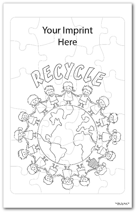 Coloring Tray Puzzle - Recycle
