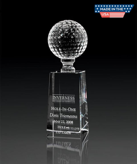 Optical Crystal Golf Pedestal Award