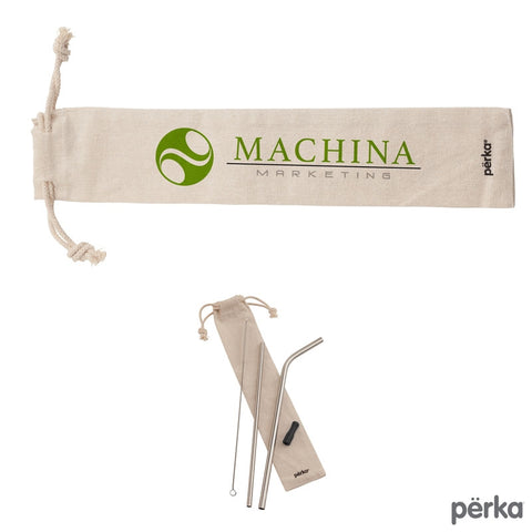 Perka® Avila 5-Piece Stainless Steel Straw Set