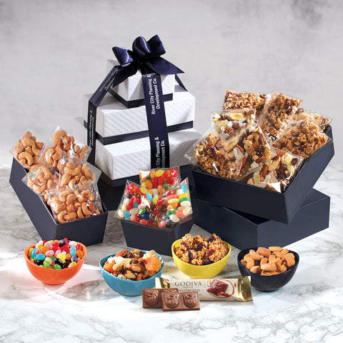 Individually-Wrapped Sweet & Salty Snacks Tower