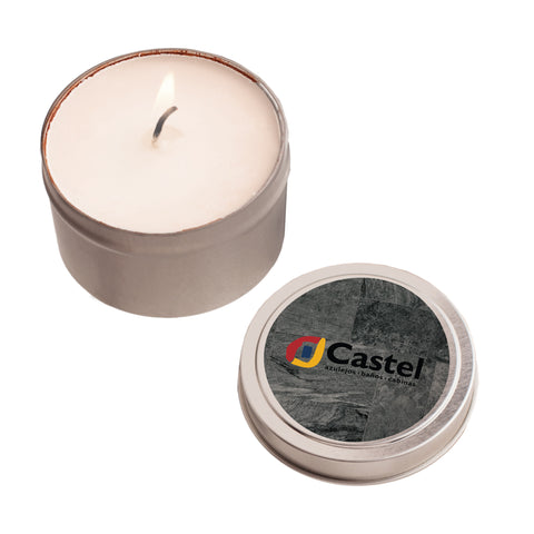 4 OZ. CANDLE IN ROUND TIN
