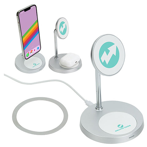 MagPort Stand Magnetic Wireless Charging Stand with Additional 5W Base Charger