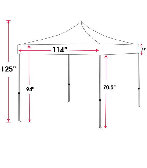 10′ Full Color Digital Pop Up Tent