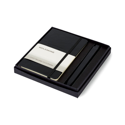 Moleskine® Pocket Notebook and GO Pen Gift Set
