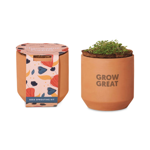 Modern Sprout® Tiny Terracotta Grow Kit Champagne Poppies