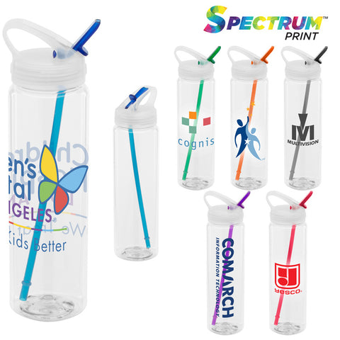 32 oz. Water Bottle with built in straw -18 colors available